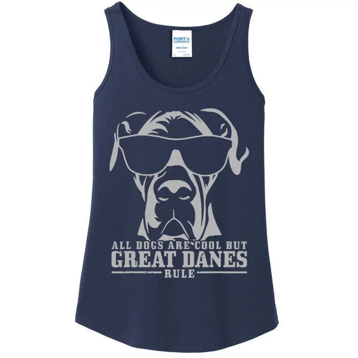 Great Dane All Dogs Are Cool Great Danes Rule Funny Ladies Essential Tank