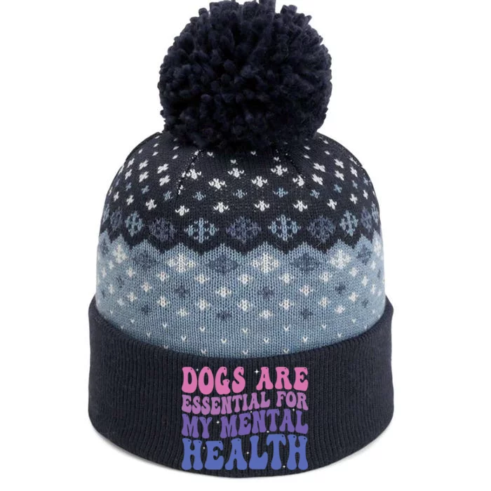 Groovy Dogs Are Essential For My Mental Health Quote The Baniff Cuffed Pom Beanie