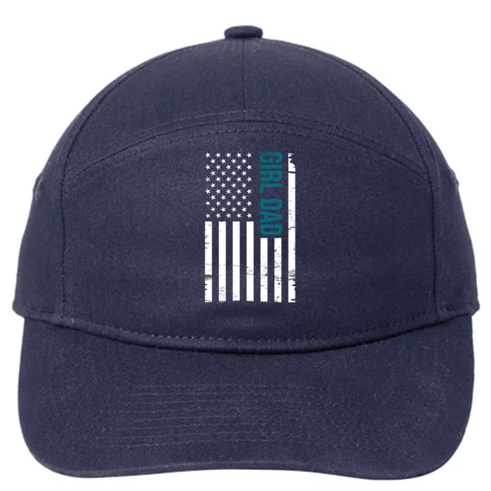 Girl Dad American Flag 7-Panel Snapback Hat