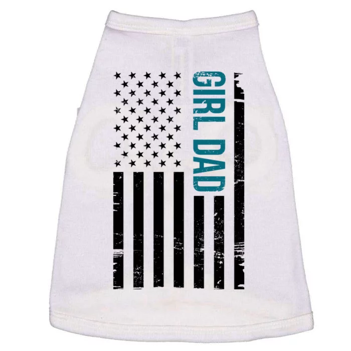 Girl Dad American Flag Doggie Tank