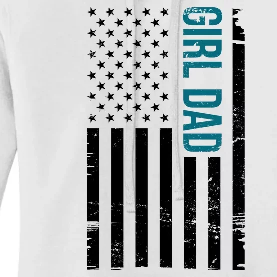 Girl Dad American Flag Women's Pullover Hoodie