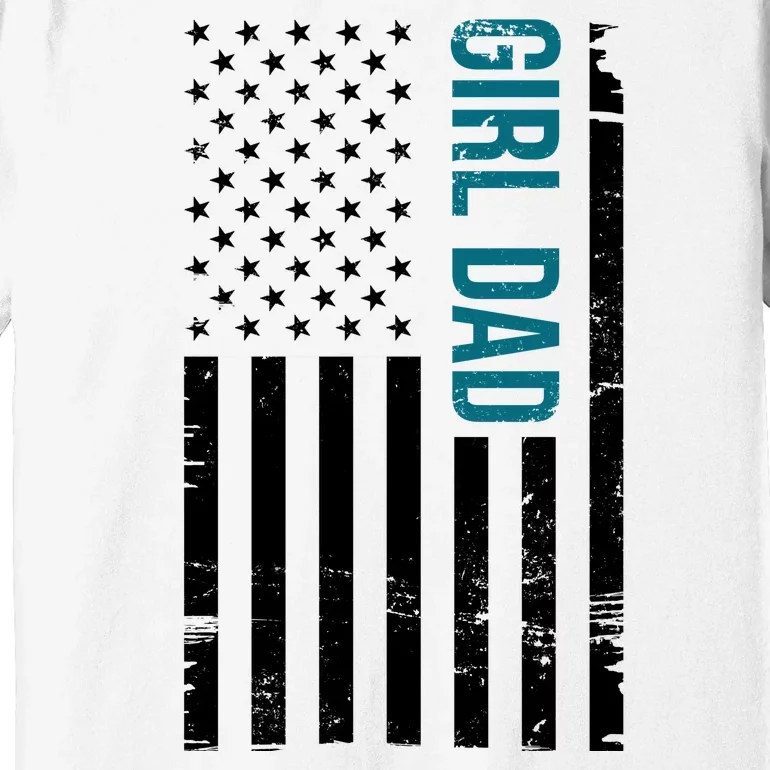 Girl Dad American Flag Premium T-Shirt