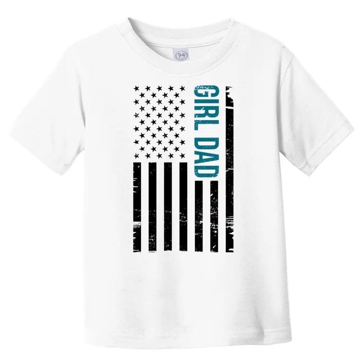 Girl Dad American Flag Toddler T-Shirt