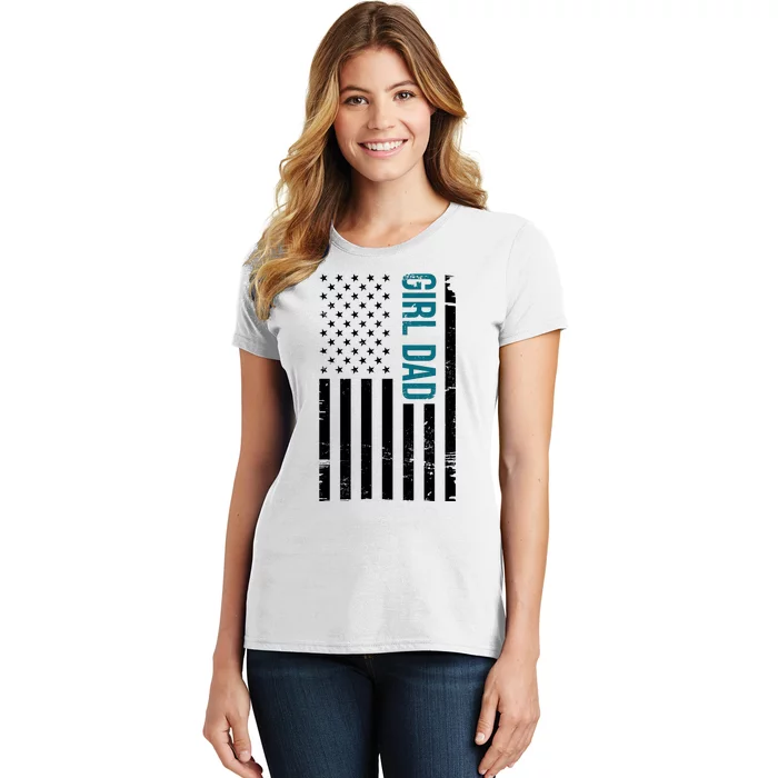 Girl Dad American Flag Women's T-Shirt