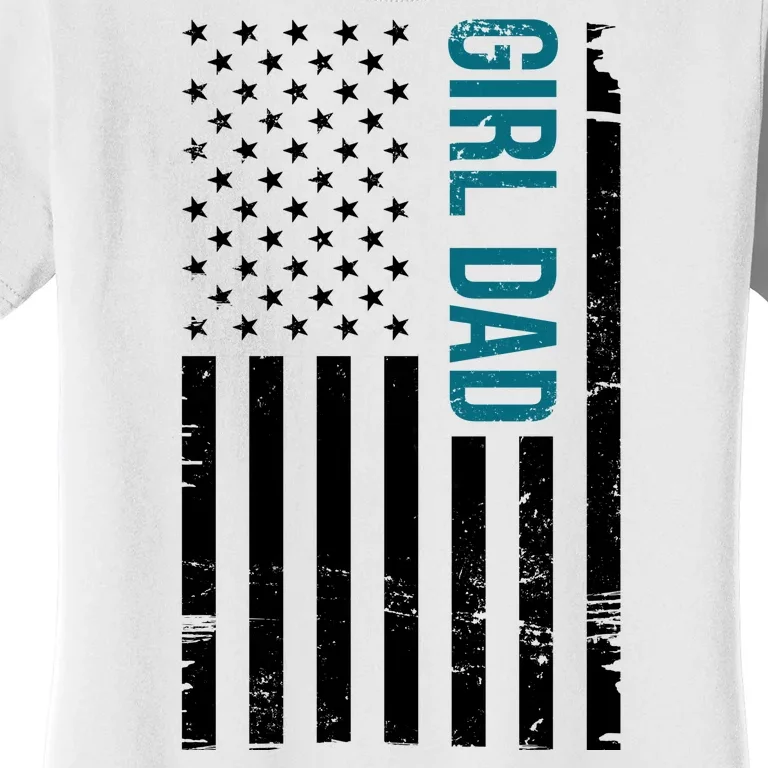 Girl Dad American Flag Women's T-Shirt