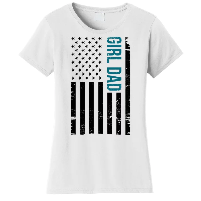 Girl Dad American Flag Women's T-Shirt