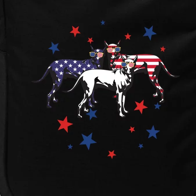 Great Dane American Flag 4Th Of July Gift Impact Tech Backpack