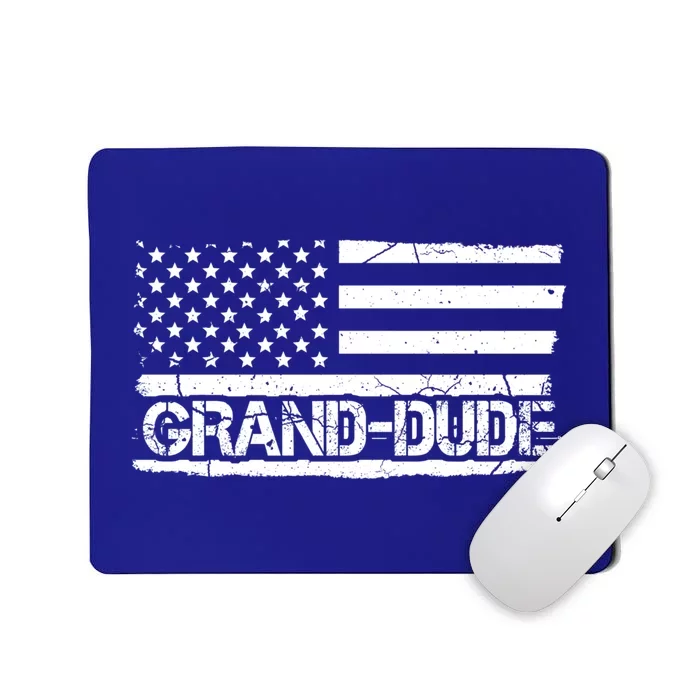 Grand Dude American Flag Fathers Day Grandpa Gift Mousepad