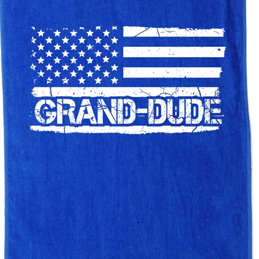 Grand Dude American Flag Fathers Day Grandpa Gift Great Gift Platinum Collection Golf Towel