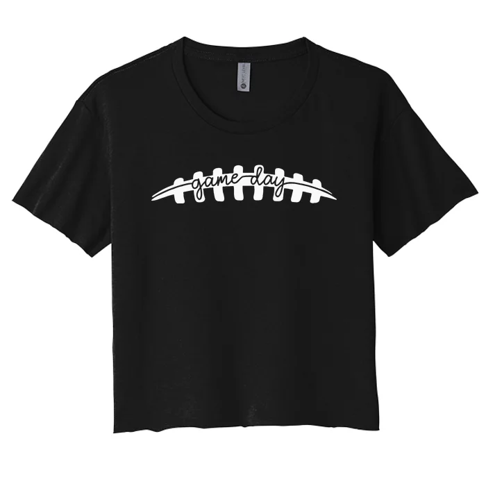 Game Day American Football Lover Game Day Vibes Women's Crop Top Tee