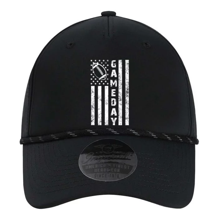 Game Day American Flag Football Lover Performance The Dyno Cap