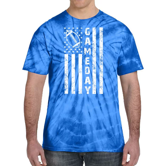 Game Day American Flag Football Lover Tie-Dye T-Shirt