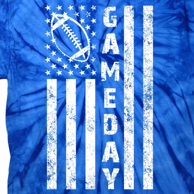 Game Day American Flag Football Lover Tie-Dye T-Shirt