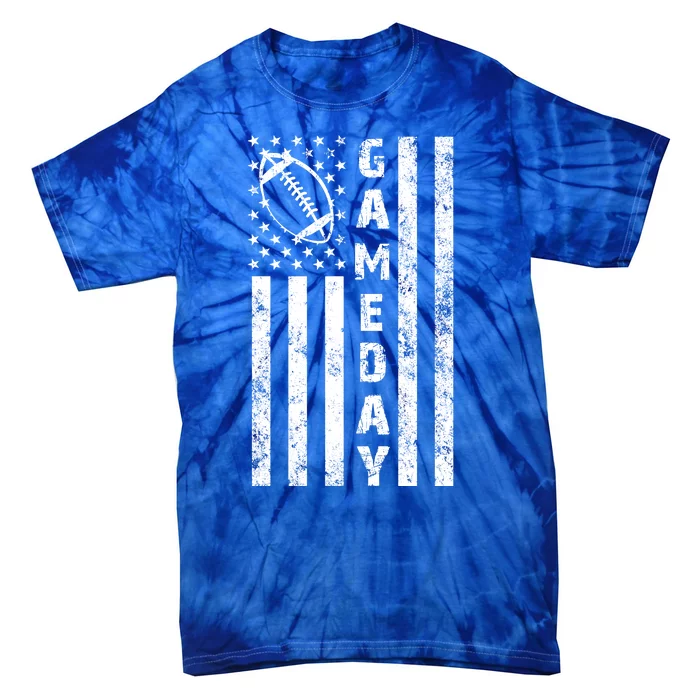 Game Day American Flag Football Lover Tie-Dye T-Shirt