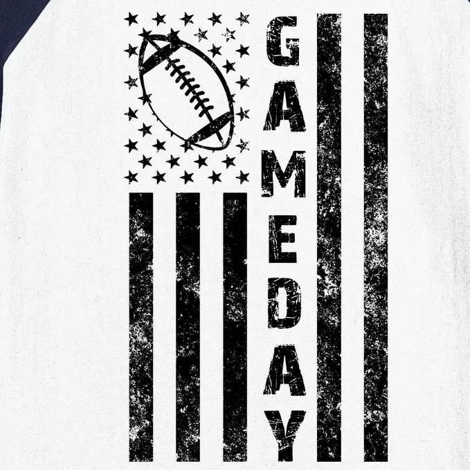 Game Day American Flag Football Lover Baseball Sleeve Shirt