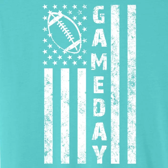 Game Day American Flag Football Lover ChromaSoft Performance T-Shirt