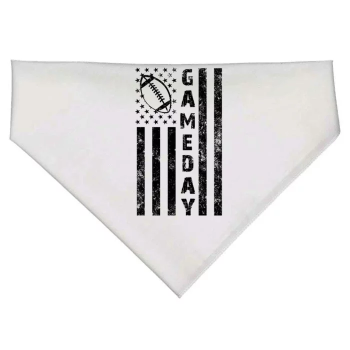 Game Day American Flag Football Lover USA-Made Doggie Bandana