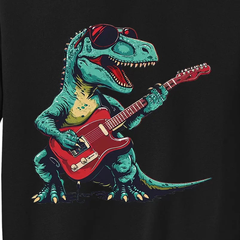 Guitar Dinosaur And Music Lovers Sweatshirt