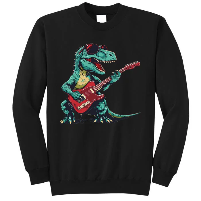 Guitar Dinosaur And Music Lovers Sweatshirt