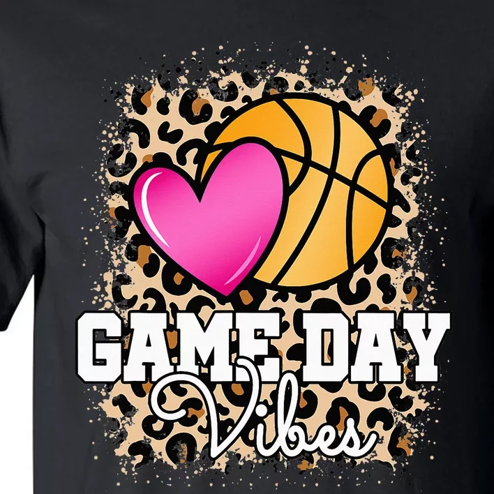 Game Day Basketball Leopard Print  Basketball Tall T-Shirt