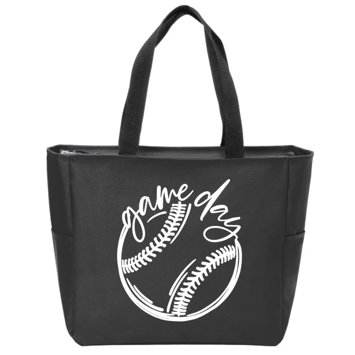 Game Day Baseball Baseball Life Softball Life For Mom Zip Tote Bag