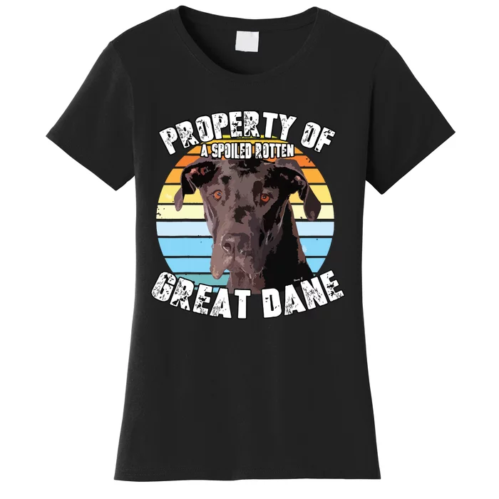 Great Dane Black Vintage Retro Property Of Women's T-Shirt