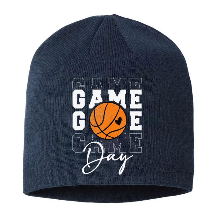 Game Day Basketball Boy Girl Basketball Mom 8 1/2in Sustainable Knit Beanie