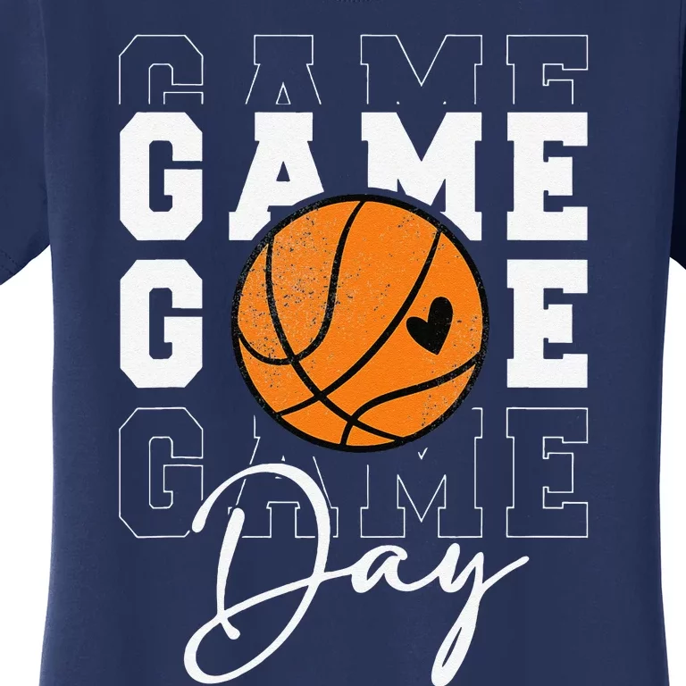 Game Day Basketball Boy Girl Basketball Mom Women's T-Shirt