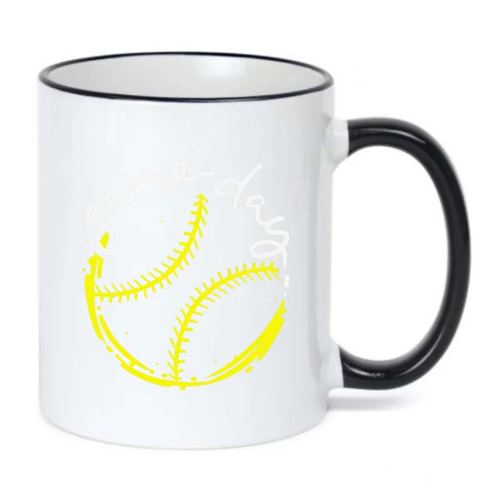 Game Day Baseball Life Softball Life For Mom Black Color Changing Mug