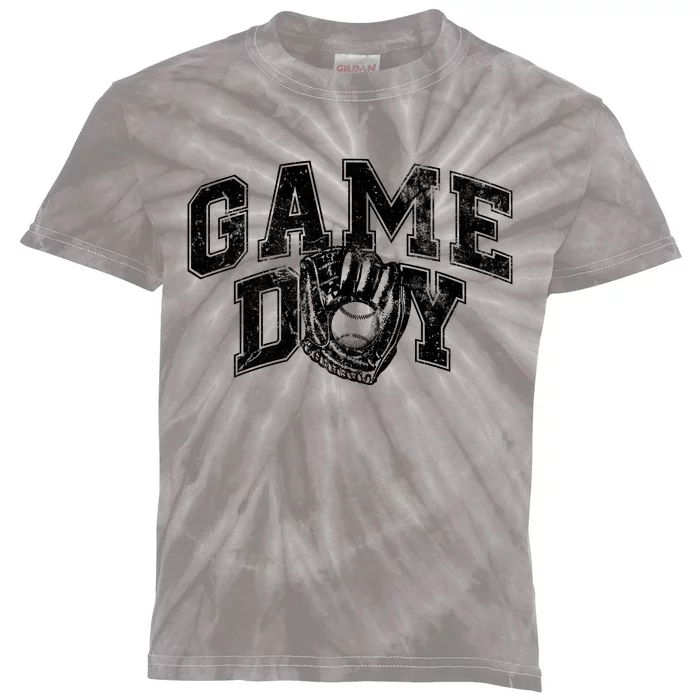 Game Day Baseball Life Softball Life for Mom Kids Tie-Dye T-Shirt