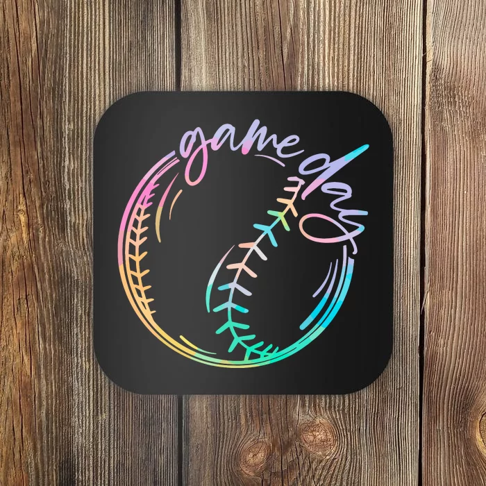 Game Day Baseball Baseball Life Softball Life Mom Tie Dye Coaster