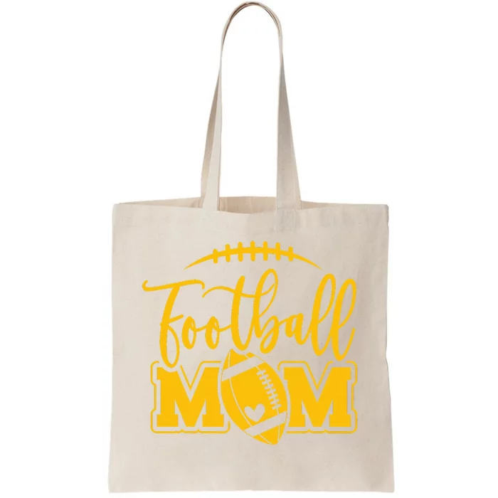 Game Day Blue And Yellow High School Football Football Mom Tote Bag