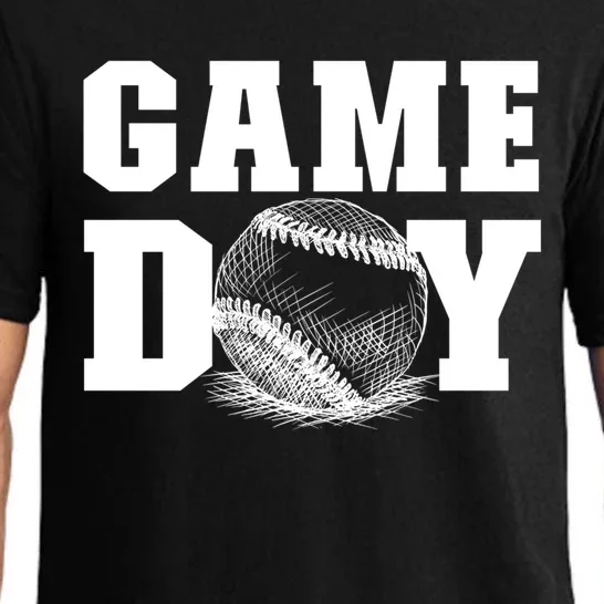 Game Day Baseball Funny Gift Mom Game Day Baseball Funny Gift Baseball Gift Pajama Set