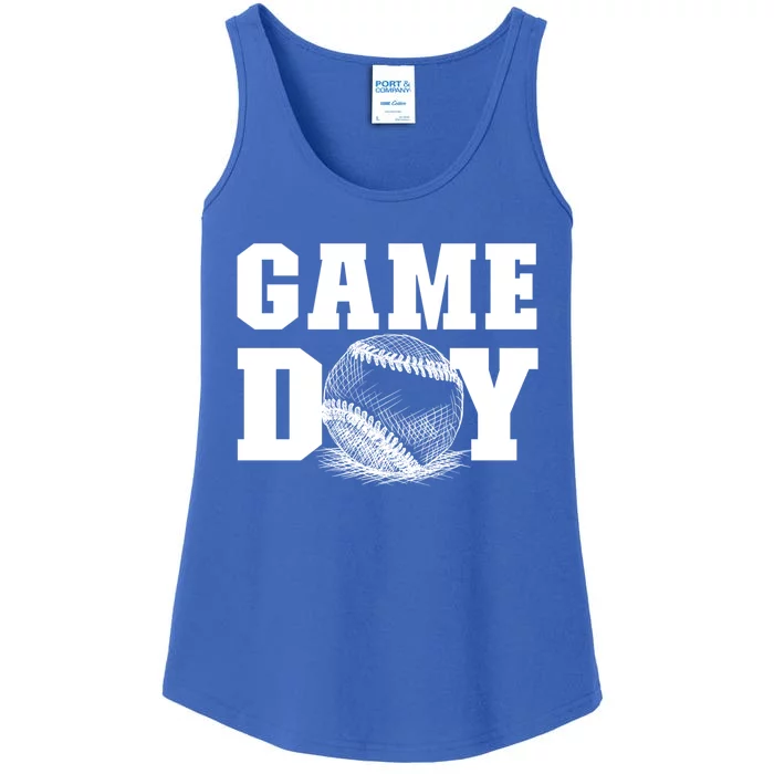 Game Day Baseball Funny Gift Mom Game Day Baseball Funny Gift Baseball Gift Ladies Essential Tank