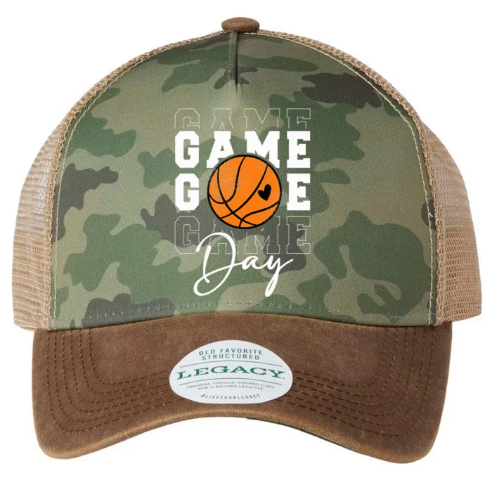 Game Day Basketball  For Basketball Mom Legacy Tie Dye Trucker Hat