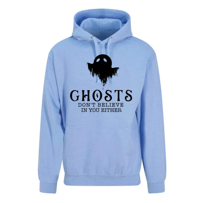 Ghosts Dont Believe In You Either Paranormal Investigator Unisex Surf Hoodie