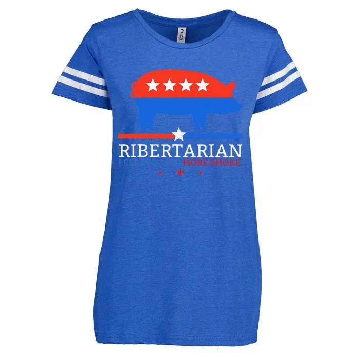 Grilling Dad Bbq Ribertarian Funny Politics Enza Ladies Jersey Football T-Shirt