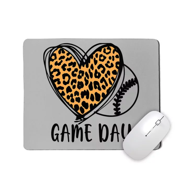 Game Day Baseball Life Softball Life Leopard Mothers Day Mom Mousepad