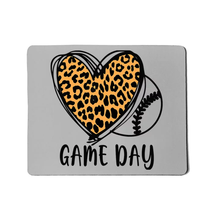 Game Day Baseball Life Softball Life Leopard Mothers Day Mom Mousepad