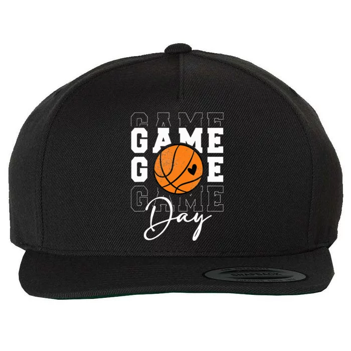 Game Day Basketball  For Basketball Mom Wool Snapback Cap