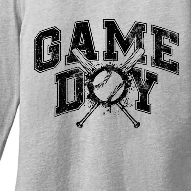 Game Day Baseball Life Softball Life For Mom Womens CVC Long Sleeve Shirt