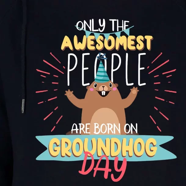 Groundhog Day Birthday 2021 Groundhog Lovers Gifts Womens Funnel Neck Pullover Hood