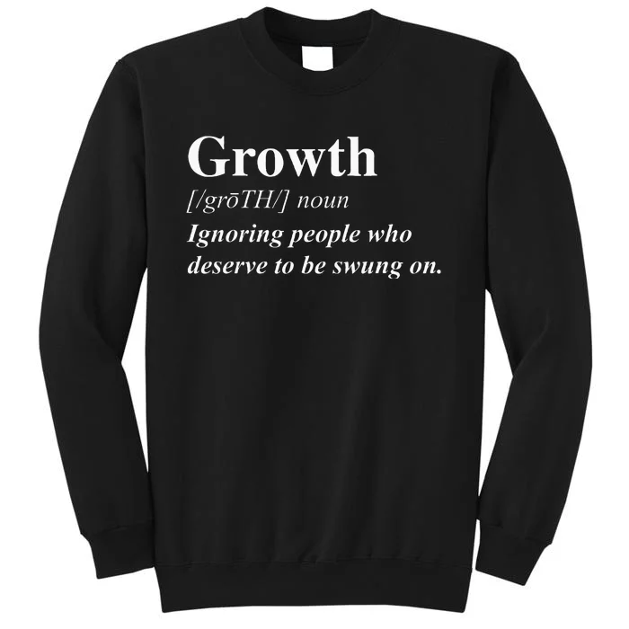 Growth Definition Black Queen Black Boss Woman Girl Boss Tall Sweatshirt