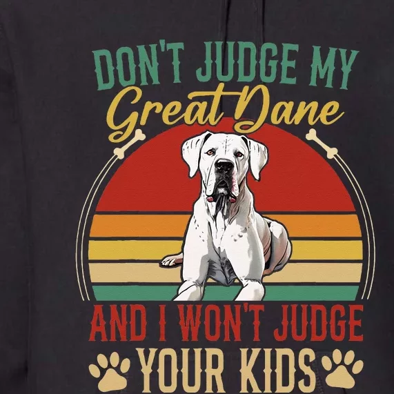 Great Dane Breeders Gentle Dog Fur Parent German Mastiff Premium Hoodie