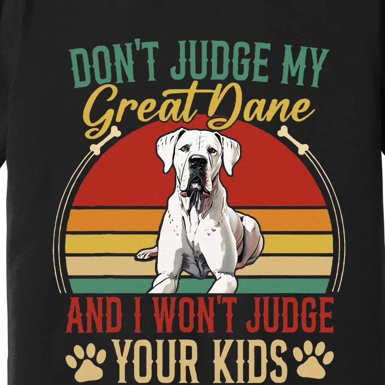 Great Dane Breeders Gentle Dog Fur Parent German Mastiff Premium T-Shirt