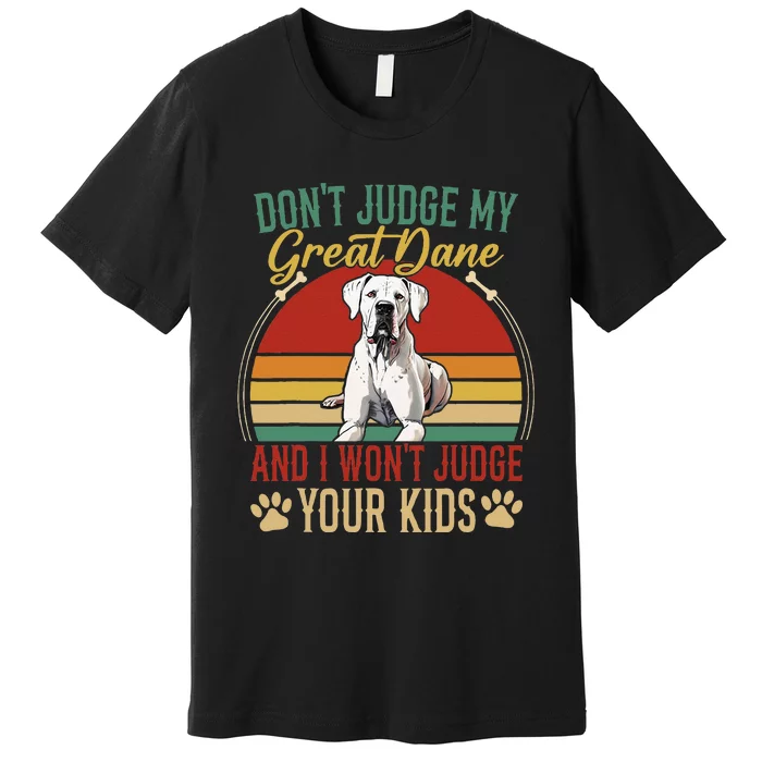 Great Dane Breeders Gentle Dog Fur Parent German Mastiff Premium T-Shirt