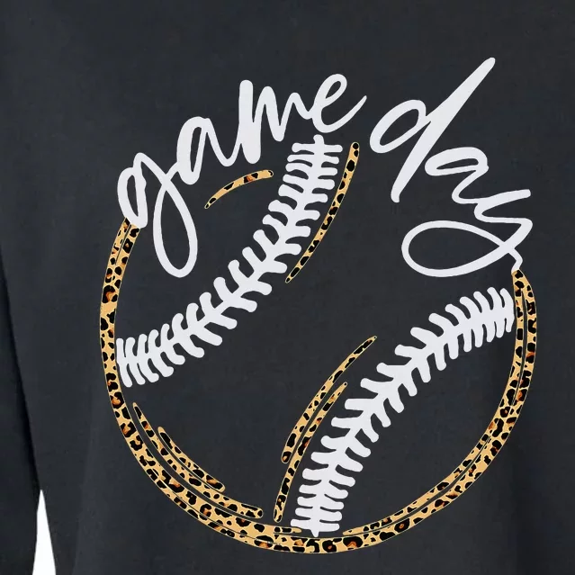 Game Day Baseball Baseball Life Softball Life For Mom Cropped Pullover Crew