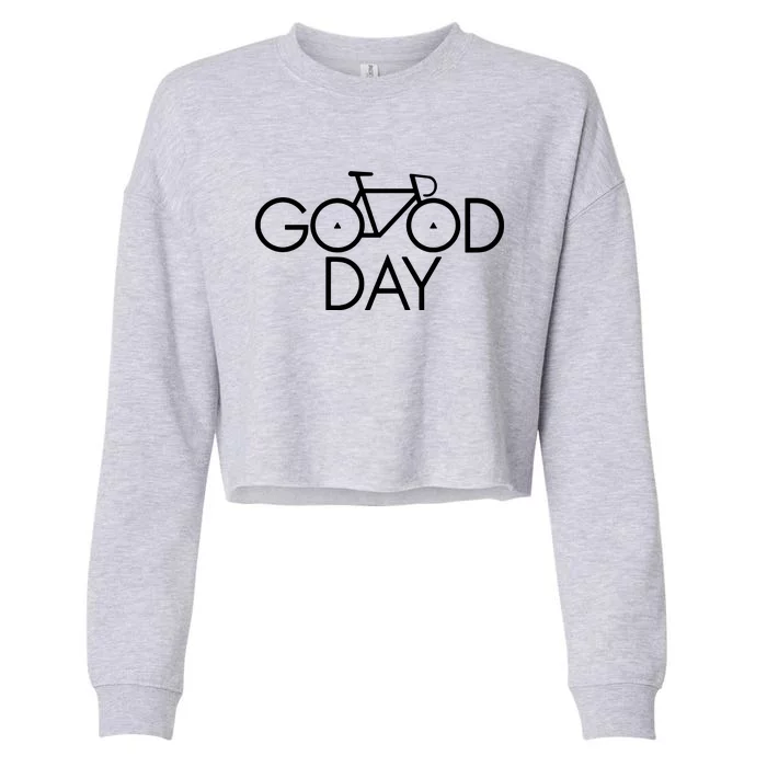 Good Day Bike Cropped Pullover Crew