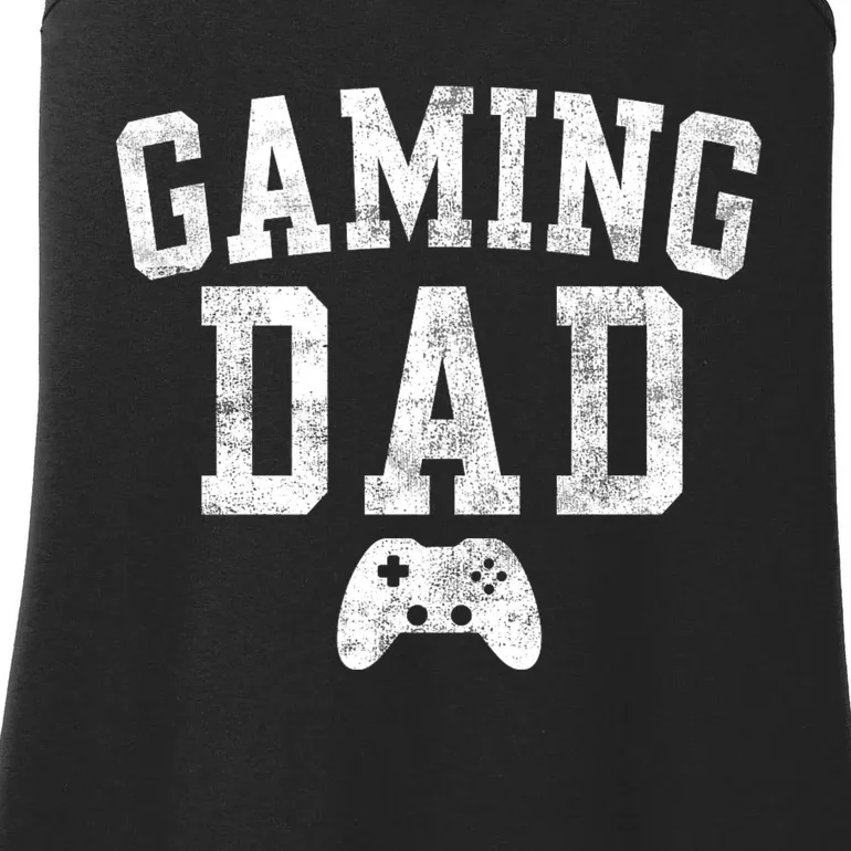 Gaming Dad Birthday Classic Bold Font Gaming Daddy Ladies Essential Tank