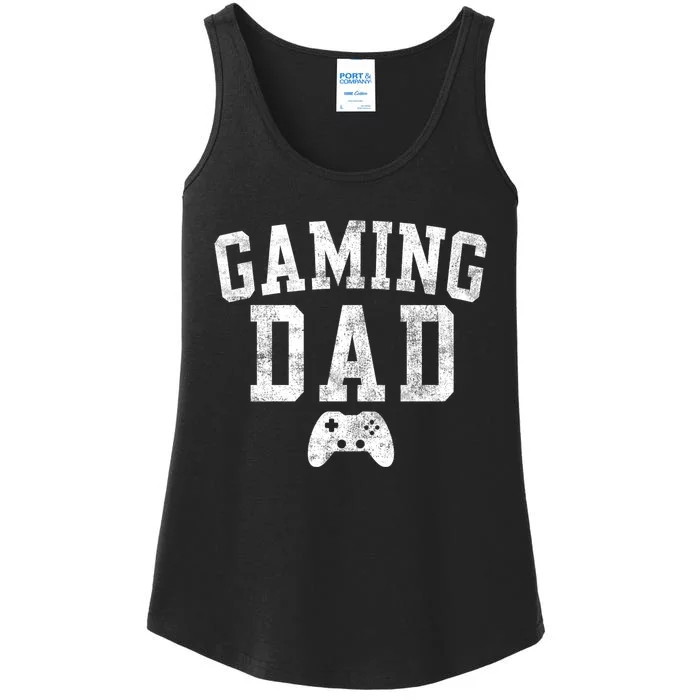 Gaming Dad Birthday Classic Bold Font Gaming Daddy Ladies Essential Tank